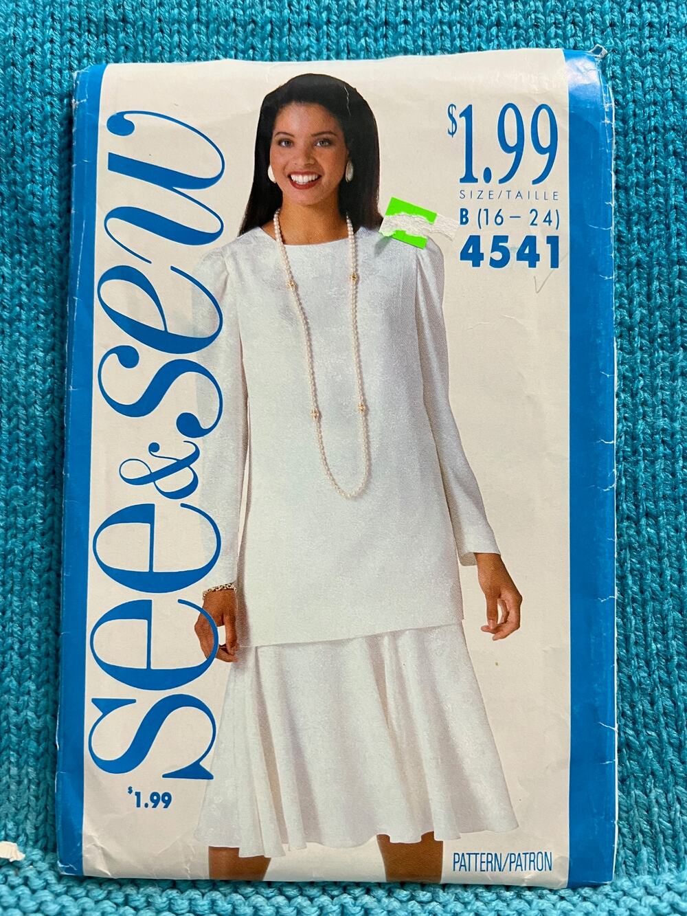 Butterick Sewing pattern 4541 tunic long sleeve skirt drop waist size 16-24